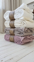 Copriletto Darling in 100% cotone nido d'ape color Naturale