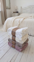 Copriletto Darling in 100% cotone nido d'ape color Naturale