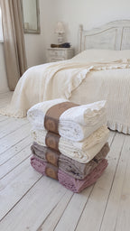 Copriletto Darling in 100% cotone nido d'ape color Naturale