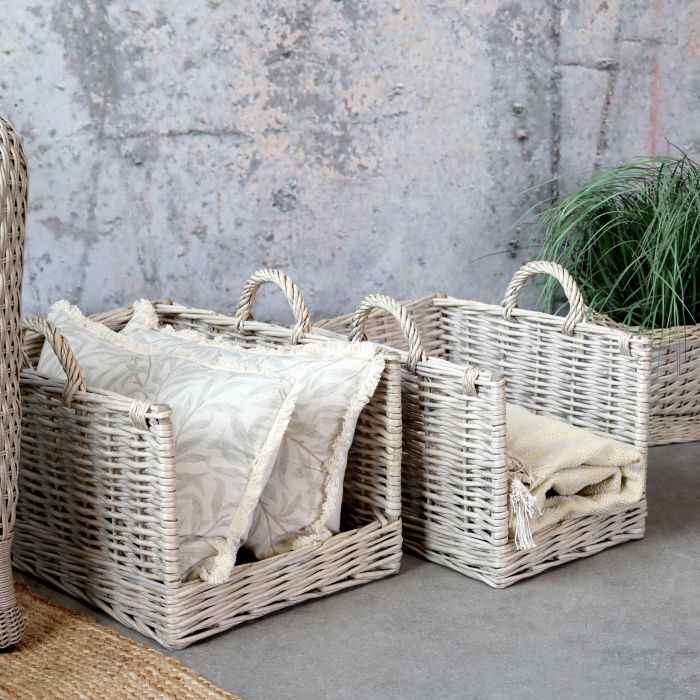 Set 2 ceste in salice con manici color naturale Chic Antique ( 15030300)