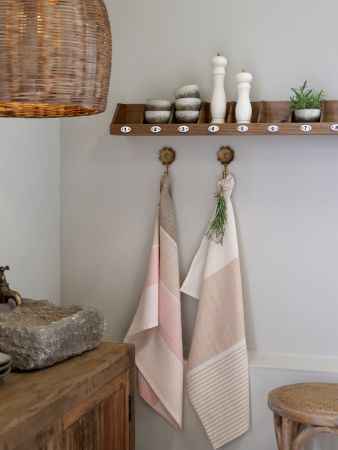 Canovaccio Aix cm 50x70 in cotone rosa e latte (16117607)
