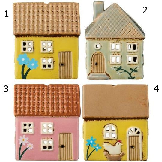 Casetta porta tea light  in ceramica mini Nyhavn in 4 varianti Ib Laursen (27602-99)