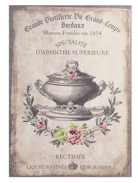 Quadro con posate e rose assortito in tre fantasie cm 50x70