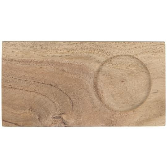 Mini vassoio con porta bicchiere/tazza in legno di acacia cm 10x19 diam 6,7 Ib Laursen (17047-00)