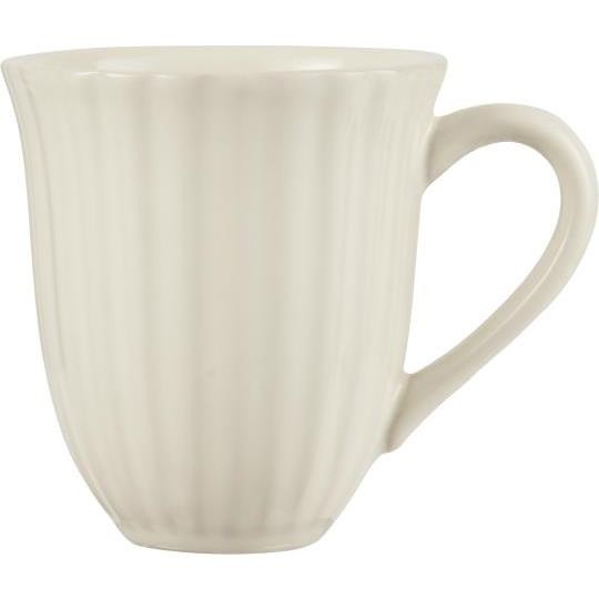 Mynte Mug con Scanalature burro Butter Cream cm H10 Ø: 9,5 Ib Laursen  (2088-82)