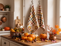 SET CUCINA COTONE DISEGNO ZUCCHE PEZZOLI SET 2 CANOVACCI