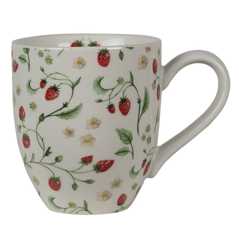 Mug "Wild Strawberries" ceramica 200 ml cm 11x8x9 Clayre Eef (WISMU)