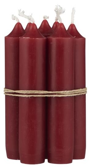 Candela corta ROSSA  H cm 11 diam cm 2,2 durata ore 4,5 (prezzo set di 2 pezzi) Ib Laursen 4171-33