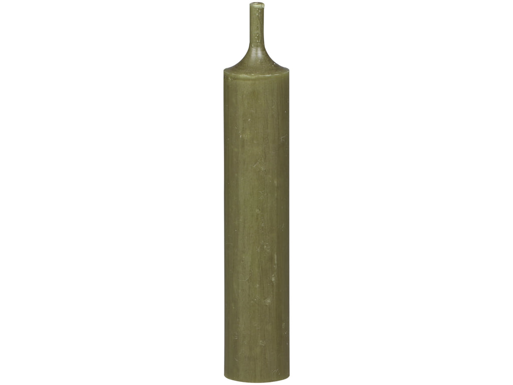 Candela cena corta VERDE OLIVA durata 4,5 ore  H11 d.2 cm  Chic Antique ( set 2 pezzi) 70854-17 - La mia casa Chic