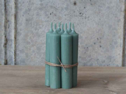 Candela Cena Corta VERDE Durata 4,5 Ore H11 D.2 Cm Chic Antique ( Set 2 Pezzi) 70854-21