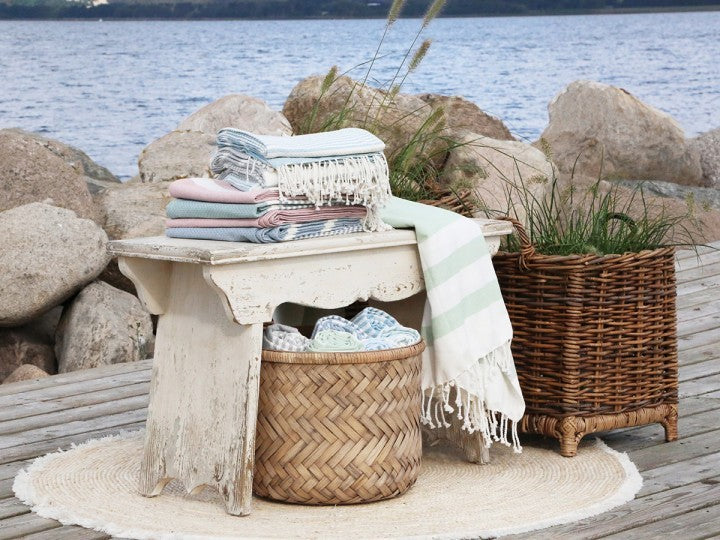 Sgabello/ panchina legno abete stile francese crema anticato H48.5 L80 P30 cm Chic Antique (41463-19)