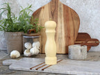 Macina SALE/PEPE in legno di gomma opaco color MIELE d.5 h 20 cm Chic Antique (61766-04)
