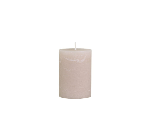 Candela effetto rustico color ROSA polvere durata 40 ore  H10 /D7 cm Chic Antique (71491-07) - La mia casa Chic