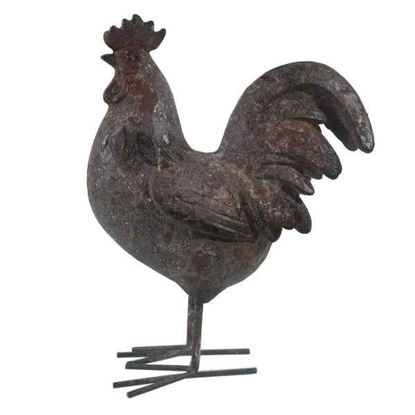 Statua decorativa gallo color grigio cm 19x9x24 Clayre Eef (6PR2610)