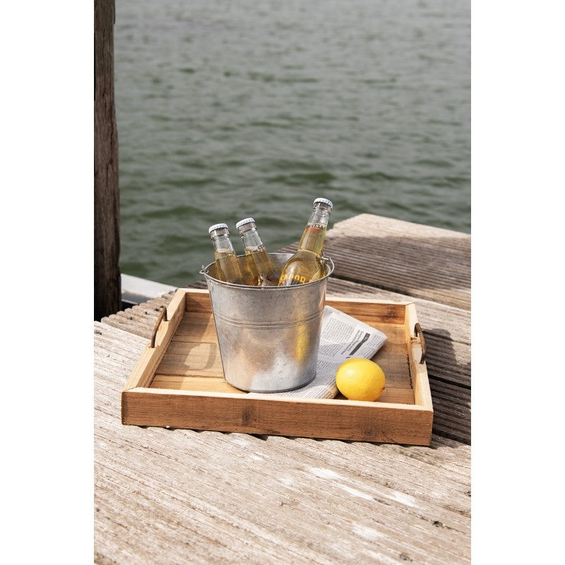 Vassoio quadrato in legno con manici cm 40x40x8 Clayre Eef (6H2050)