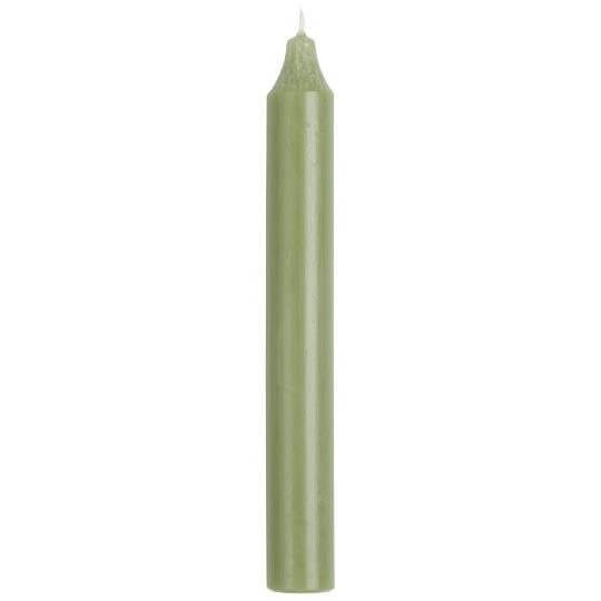 Candela paraffina rustica verde muschio h cm 18 diam. 2,2 Ib Laursen Set 2 pezzi (7218-26) - La mia casa Chic