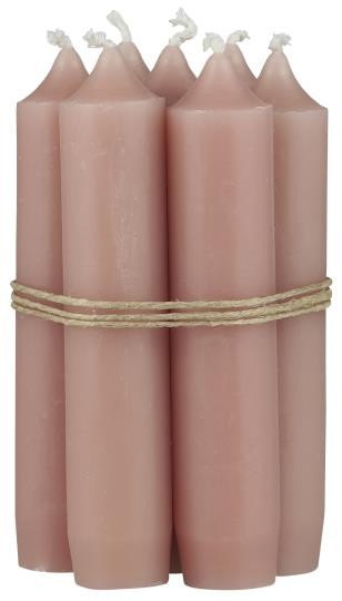 Candela Corta Color ROSA POLVERE H Cm 11 Diam Cm 2,2 Durata Ore 4,5 (Prezzo Set Di 2 Pezzi) Ib Laursen (4171-37)