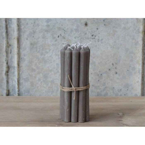 Candela Conica Sottile H13 D1.2 Cm Color TORTORA (Set 2 Pezzi) Chic Antique (70875-30)