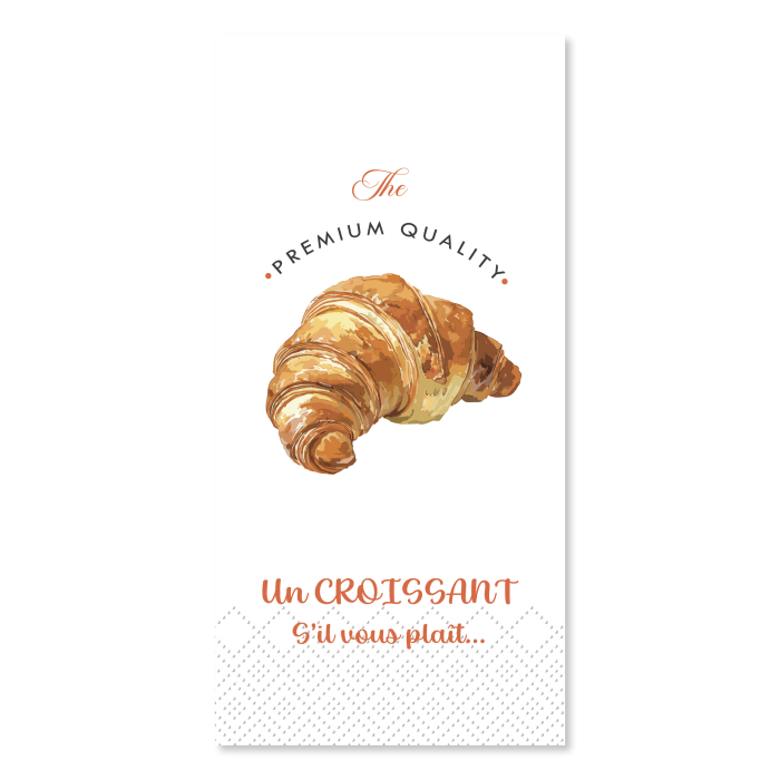 Tovaglioli di carta CROISSANT cm 10*20 pezzi 16 per confezione Chic Antique