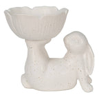 Statuetta / alzatina coniglio in poliresina bianca cm 15 x 11 x14 Clayre Eef ( 6CE1429)