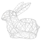 Coniglio in metallo bianco porta ovetti cm 20x12x24 Clayre Eef (6y4659w)