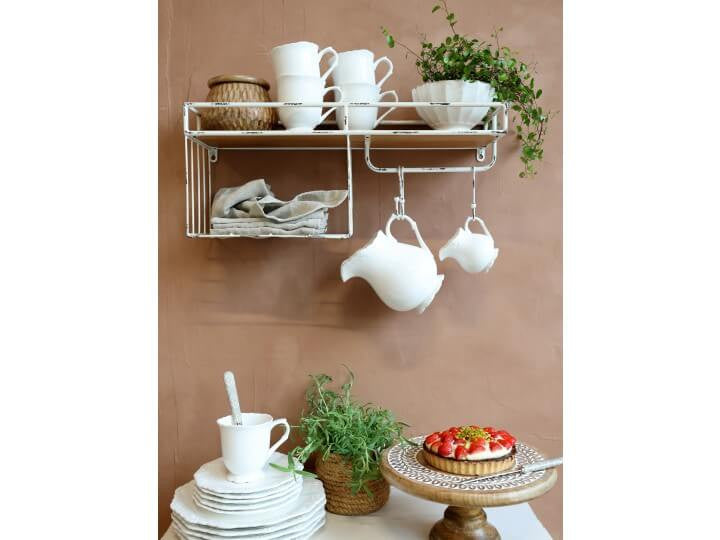 Brocca Provence in porcellana bianca h cm 18- 110 cl Chic Antique (63090-01)