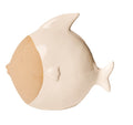 Pesce Palla In Ceramica Beige Grande Cm 22 X 10 X 20 Stile Nordico (CK852)