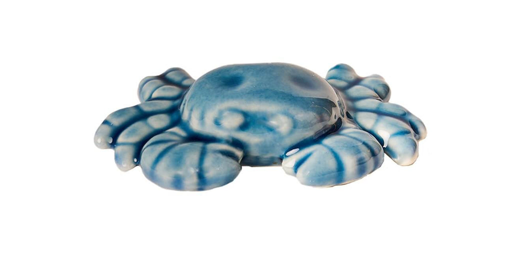 Granchietto ceramica variante bianca e blu cm 6 x 3 Stile Nordico (D0288)