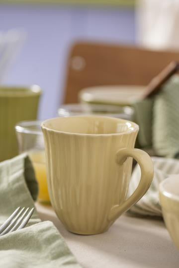 Mynte Mug Con Scanalature Giallo paglia Cm H10 Diam. 9,5 Ib Laursen (2088-47)