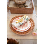 Sottopiatto in rattan " Leonora" cm 35 x 35 x 3 Blanc Mariclò