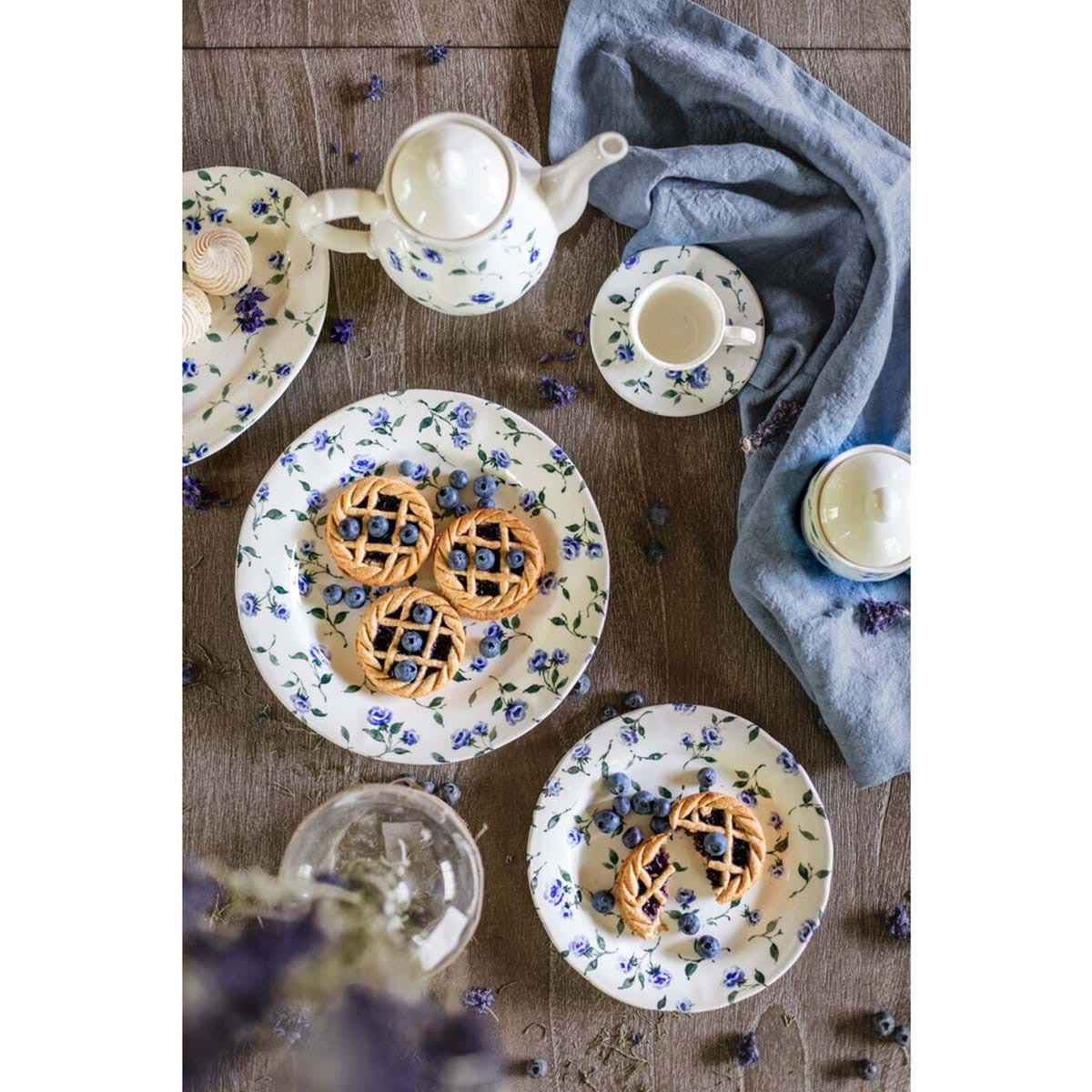 Ciotola cereali ceramica Floret Blu cm 15 x 15 x 5 Blanc Mariclò