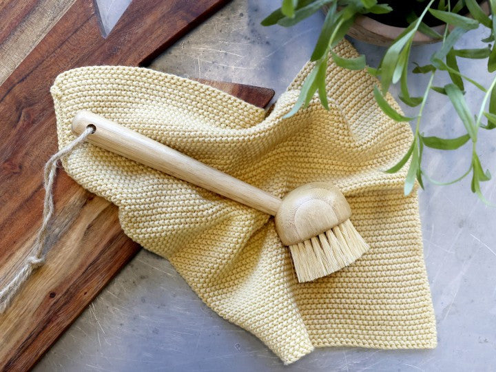 Canovaccio/ Panno da cucina "Eternel" in maglia giallo miele cm 25 x 25 Chic Antique 16878-04