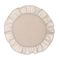 Tovaglietta Rotonda Linea Frill Beige In Cotone Diam. Cm 33 Con Gala Cm 7 Blanc Mariclo'