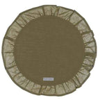 Tovaglietta Rotonda verde linea Infinity In Cotone Diam. Cm 33 Con Gala Cm 7 Blanc Mariclo'