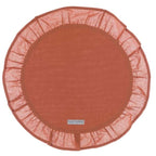 Tovaglietta Rotonda color Ruggine linea Infinity In Cotone Diam. Cm 33 Con Gala Cm 7 Blanc Mariclo'