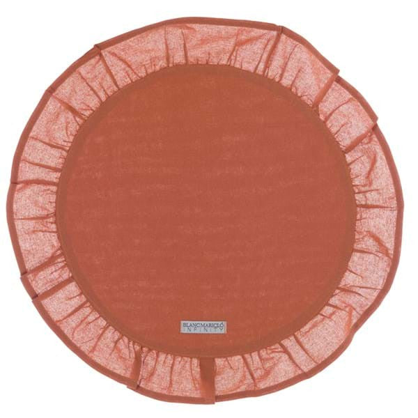 Tovaglietta Rotonda color Ruggine linea Infinity In Cotone Diam. Cm 33 Con Gala Cm 7 Blanc Mariclo'