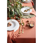 Tovaglietta Rotonda color Ruggine linea Infinity In Cotone Diam. Cm 33 Con Gala Cm 7 Blanc Mariclo'