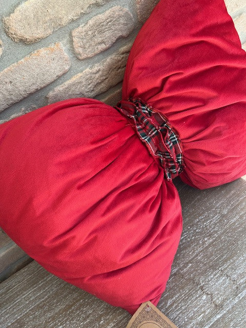 Cuscino Imbottito in velluto a forma di Fiocco cm 45 x 60