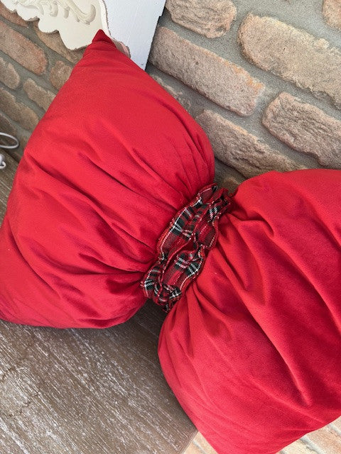 Cuscino Imbottito in velluto a forma di Fiocco cm 45 x 60