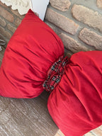 Cuscino Imbottito in velluto a forma di Fiocco cm 45 x 60