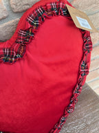 Cuscino in velluto Imbottito a forma di cuore cm 42 x 50
