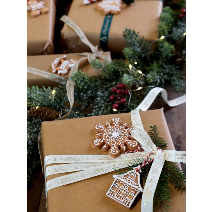 Set 2 biscotti Natalizi in poliresina da appendere cm 8,5x8,5 Chic Antique (52797-00)