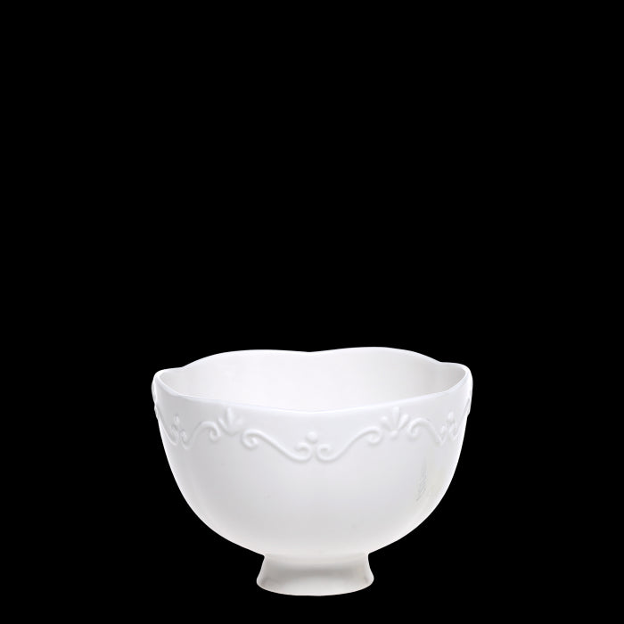Ciotola Provence in porcellana bianca h cm 10 d.14 Chic Antique (61855-01)