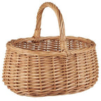 Cestino con manico in salice pieno W: 17 H: 20 L: 23 Ib Laursen (29030-30)
