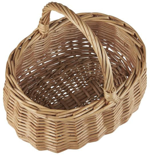 Cestino con manico in salice pieno W: 17 H: 20 L: 23 Ib Laursen (29030-30)