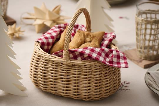 Cestino con manico in salice pieno W: 17 H: 20 L: 23 Ib Laursen (29030-30)