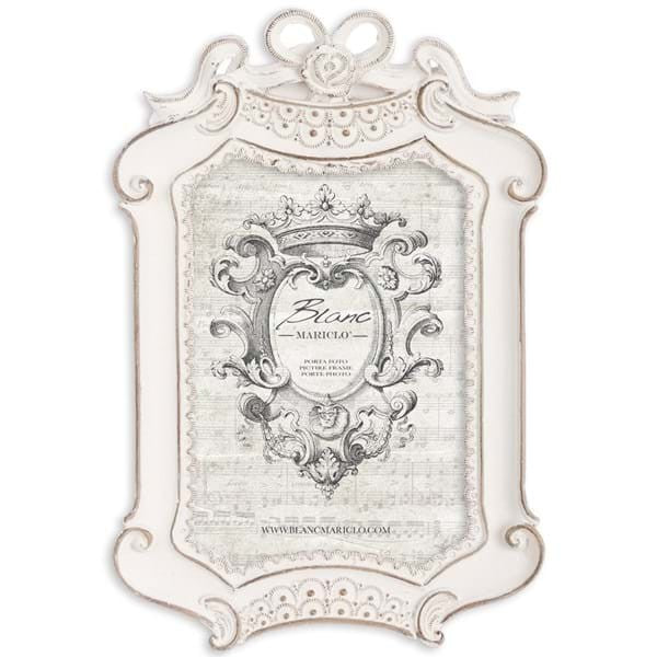 Portafoto "Sentimento" in resina bianca cm 18x26 Blanc Mariclò (A34236)