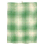 Canovaccio/strofinaccio Anders color verde con quadretti checks naturali Cm 50x70 100% cotone Ib Laursen (66109-42)