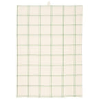 Canovaccio/Strofinaccio Eskild  color naturale con quadri verdi Cm 50x70 100% cotone Ib Laursen (66173-42)