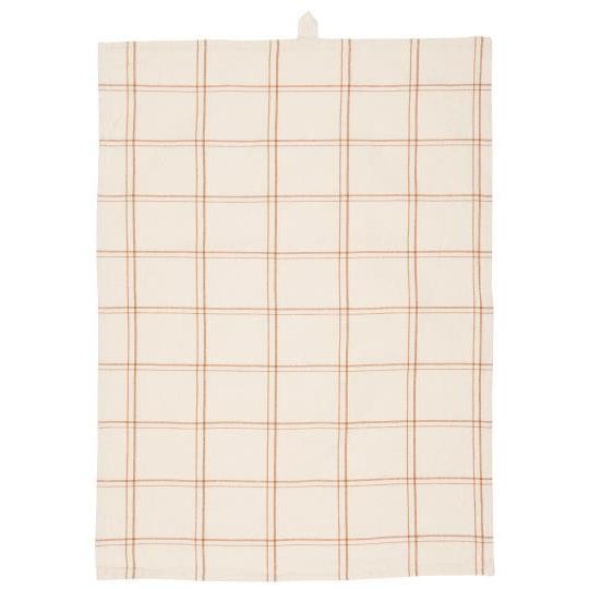 Canovaccio/Strofinaccio Leonard  color naturale con quadri beige Cm 50x70 100% cotone Ib Laursen (66173-49)